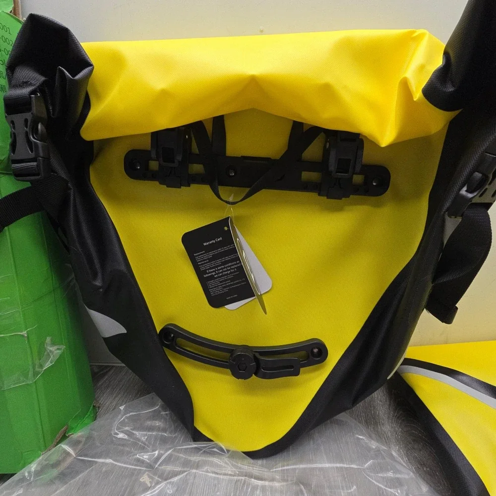 Rockbros Waterproof Bike Pannier Bags 20L Yellow Rear Rack Triangle Bag Set NEW
